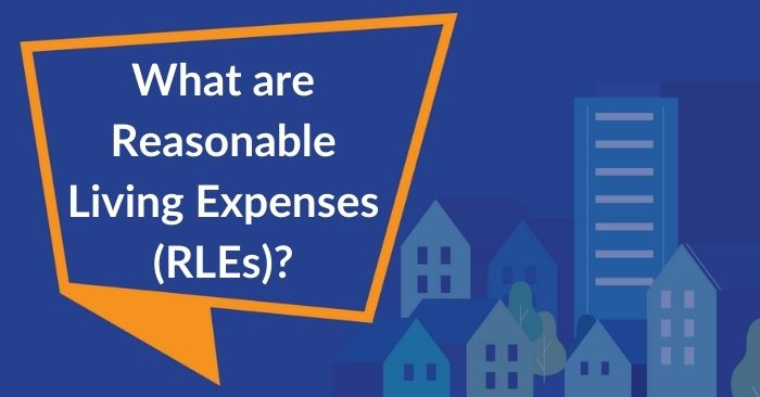 speech bubble asking what are reasonable living expenses?