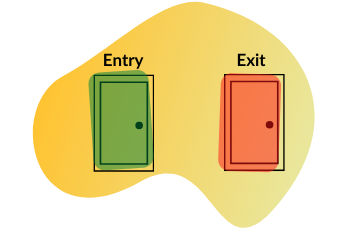 entry exit doors graphic