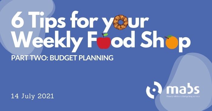 banner for post on 6 tips to plan your weekly food shop