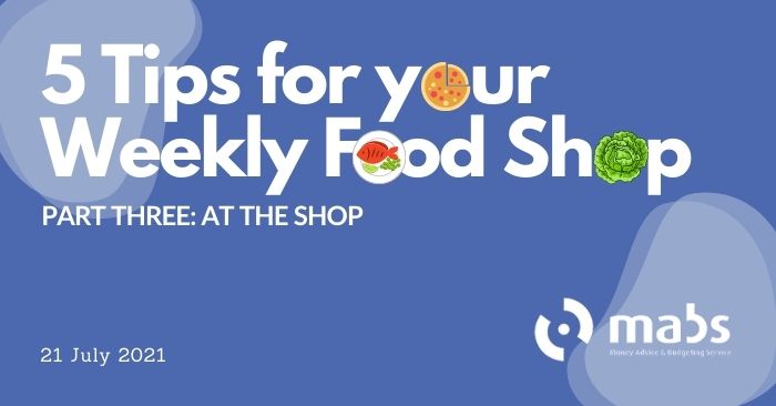 banner for post on 5 tips to do your weekly food shop